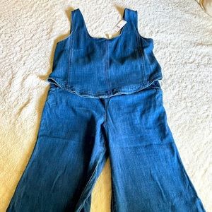 Denim, two piece set from Anthropologie.